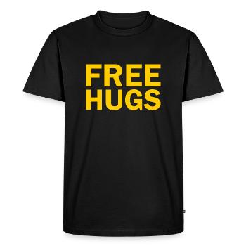 Free hugs - T-shirt Premium bio Homme - noir - Devant - Nico (187cm)