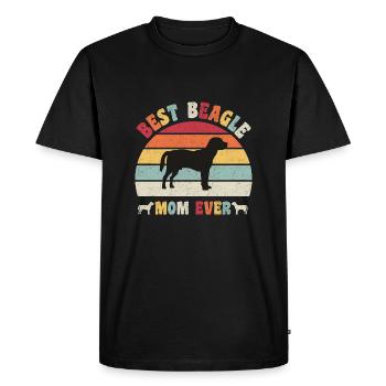 Meilleure maman Beagle jamais amateurs de chiens vintage rétro - T-shirt Premium bio Homme - noir - Devant - Nico (187cm)