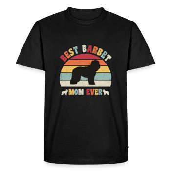 Meilleure maman Barbet jamais amateurs de chiens vintage rétro - T-shirt Premium bio Homme - noir - Devant - Nico (187cm)