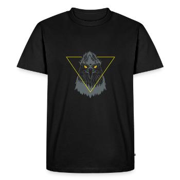 Golden eyes eagle - Men's Premium Organic T-Shirt - black - Front - Nico (187cm)