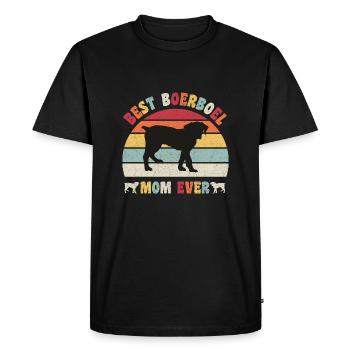 Meilleure maman Boerboel jamais amateurs de chiens vintage rétro - T-shirt Premium bio Homme - noir - Devant - Nico (187cm)