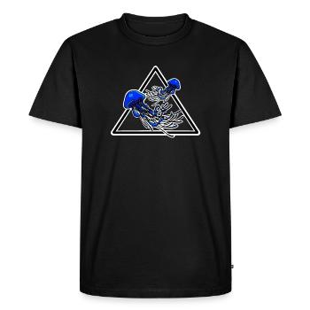Beau design de méduse en bleu sous l’eau - T-shirt Premium bio Homme - noir - Devant - Nico (187cm)