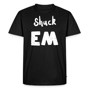 Shuck Em - Shellfish - Men's Premium Organic T-Shirt - black - Front - Nico (187cm)
