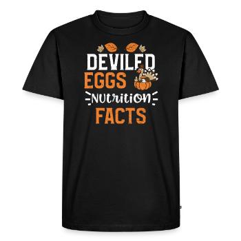 Deviled Eggs Valeur nutritive - T-shirt Premium bio Homme - noir - Devant - Nico (187cm)