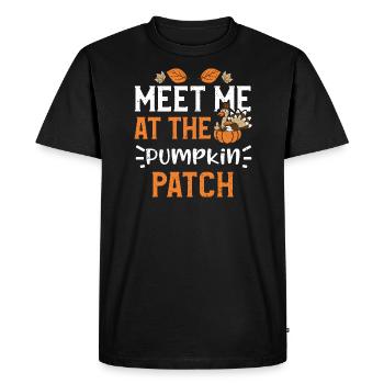 Meet Me At The Pumpkin Patch - Men's Premium Organic T-Shirt - black - Front - Nico (187cm)