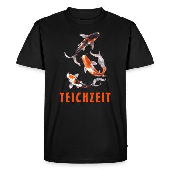 Koi Carp Pond Time - Men's Premium Organic T-Shirt - black - Front - Nico (187cm)