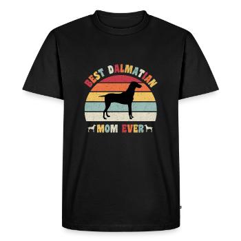 Meilleure maman dalmate jamais amateurs de chiens vintage rétro - T-shirt Premium bio Homme - noir - Devant - Nico (187cm)