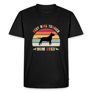 Meilleur Bull Terrier Maman jamais amoureux des chiens vintage - T-shirt Premium bio Homme - noir - Devant - Nico (187cm)