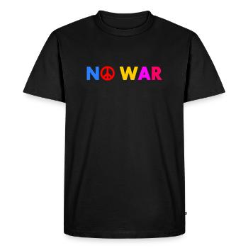 No war - T-shirt Premium bio Homme - noir - Devant - Nico (187cm)