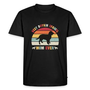 Meilleure maman Boykin Spaniel jamais amoureux des chiens vintage - T-shirt Premium bio Homme - noir - Devant - Nico (187cm)