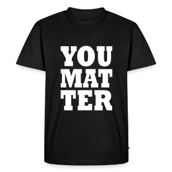 You matter - T-shirt Premium bio Homme - noir - Devant - Nico (187cm)