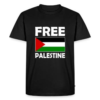 Free palestine - T-shirt Premium bio Homme - noir - Devant - Nico (187cm)