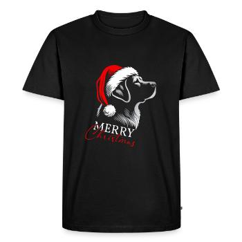 Labrador Retriever Joyeux Noël, Tête De Chien - T-shirt Premium bio Homme - noir - Devant - Nico (187cm)
