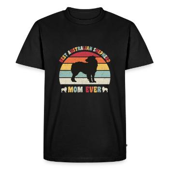 Meilleure maman berger australien jamais amateurs de chiens rétro - T-shirt Premium bio Homme - noir - Devant - Nico (187cm)