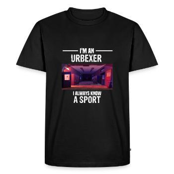 Urban Exploration Funny Urbex Urbexing - Men's Premium Organic T-Shirt - black - Front - Nico (187cm)