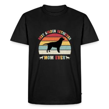 Meilleure maman Golden Retriever jamais amateurs de chiens rétro - T-shirt Premium bio Homme - noir - Devant - Nico (187cm)