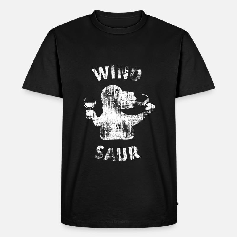 Winosaur - Männer Premium Bio T-Shirt - Schwarz