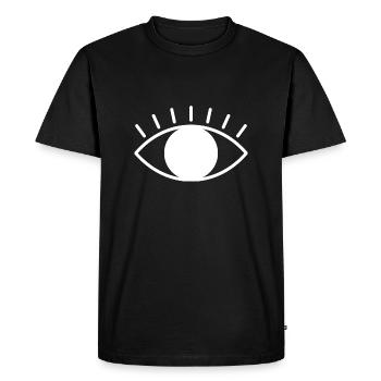 eye - Men's Premium Organic T-Shirt - black - Front - Nico (187cm)