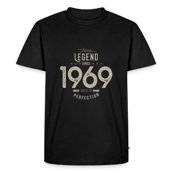 LIVING legend since 1969 52nd anniversary gift - Men's Premium Organic T-Shirt - black - Front - Nico (187cm)