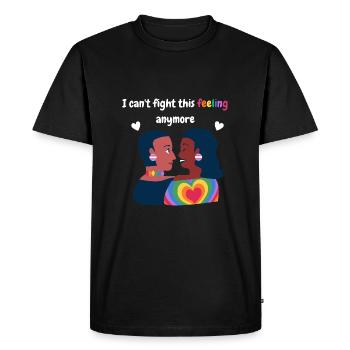 Je ne peux plus combattre ce sentiment. Design LGBTQ+. - T-shirt Premium bio Homme - noir - Devant - Nico (187cm)