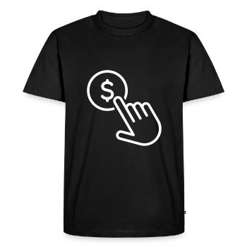 E-shopping, shopping - T-shirt Premium bio Homme - noir - Devant - Nico (187cm)