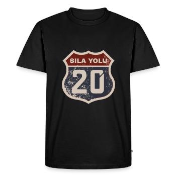 Denizli - Men's Premium Organic T-Shirt - black - Front - Nico (187cm)