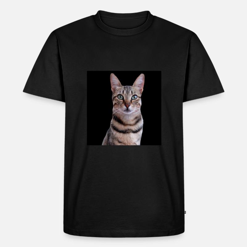 Katze Katzen - Männer Premium Bio T-Shirt - Schwarz