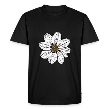 Flower White White Flowers Gift Idea Christmas - Men's Premium Organic T-Shirt - black - Front - Nico (187cm)