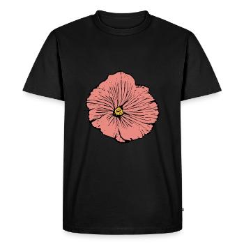 Fleur Rose Rose Fleur Fleurs Rose Rose Fleurs - T-shirt Premium bio Homme - noir - Devant - Nico (187cm)