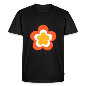 Fleur Hippie Festival Costume des années 70 - T-shirt Premium bio Homme - noir - Devant - Nico (187cm)