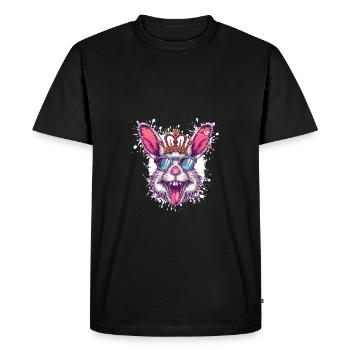Lapin Drôle - T-shirt Premium bio Homme - noir - Devant - Nico (187cm)