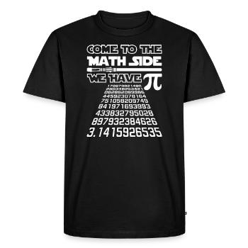 Venez au côté des maths, nous avons le thé Pie Pi Day - T-shirt Premium bio Homme - noir - Devant - Nico (187cm)