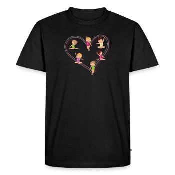 Tumbling & Gymnastique - J’aime gymnastique - T-shirt Premium bio Homme - noir - Devant - Nico (187cm)