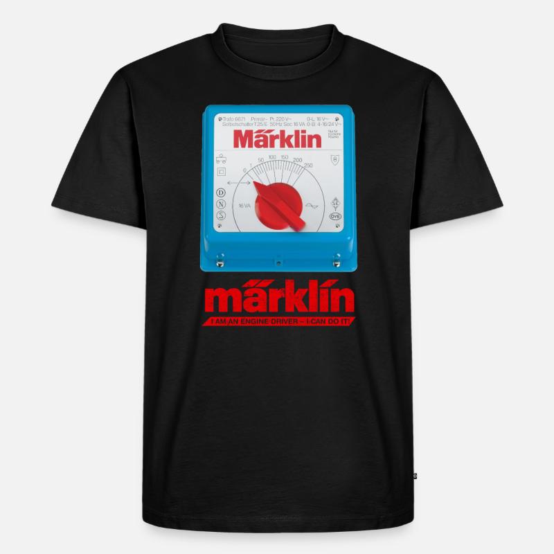 Märklin Blauer Transformator - Männer Premium Bio T-Shirt - Schwarz