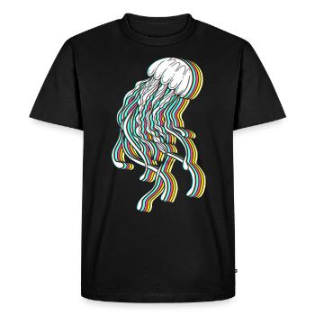Anniversaire de méduse Enfants - T-shirt Premium bio Homme - noir - Devant - Nico (187cm)
