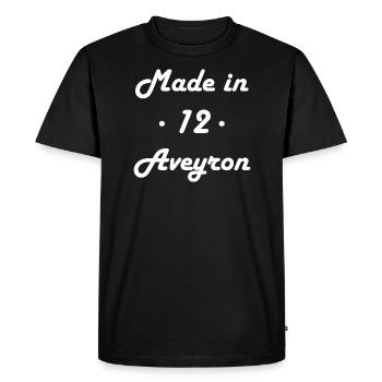 Made in aveyron - T-shirt Premium bio Homme - noir - Devant - Nico (187cm)