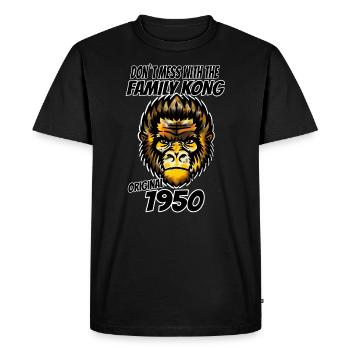 Année de naissance: 1950 Anniversaire du patriarche de la famille - T-shirt Premium bio Homme - noir - Devant - Nico (187cm)