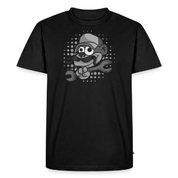 Artisan monkey - Men's Premium Organic T-Shirt - black - Front - Nico (187cm)