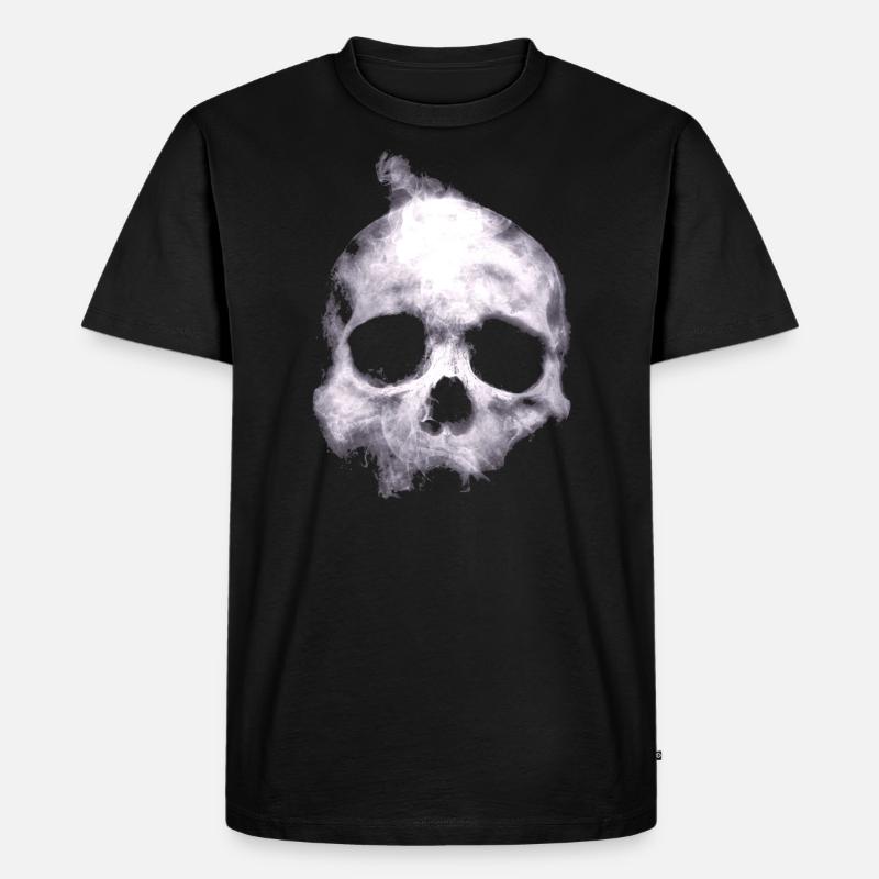 Schädel - Männer Premium Bio T-Shirt - Schwarz