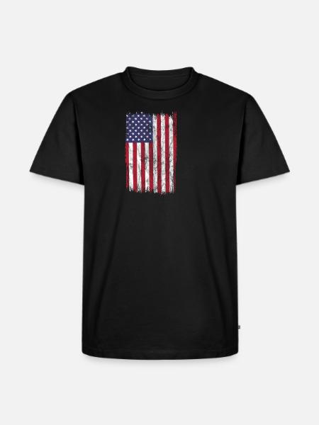 USA Flag Usa Flag Gave - Herre Premium økologisk T-shirt - sort