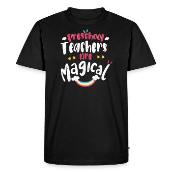 Preschool Teachers Are Magical - Preschool - Men's Premium Organic T-Shirt - black - Front - Nico (187cm)