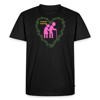 TOUJOURS ENSEMBLE - T-shirt Premium bio Homme - noir - Devant - Nico (187cm)