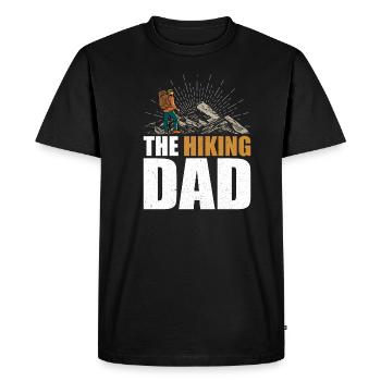 The Hiking Dad Hiking Dad Father's Day Birthday - Men's Premium Organic T-Shirt - black - Front - Nico (187cm)