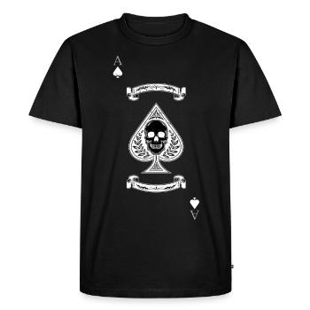 As de pique - T-shirt Premium bio Homme - noir - Devant - Nico (187cm)