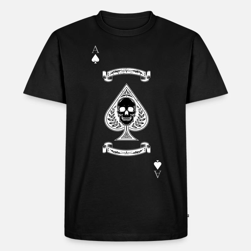 Pik Ass - Männer Premium Bio T-Shirt - Schwarz