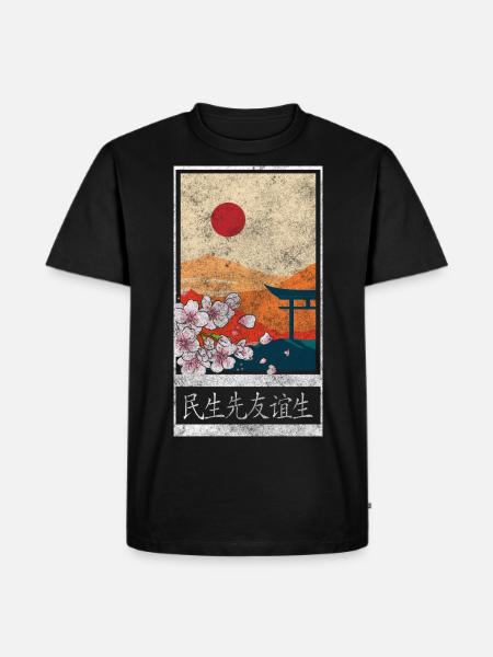 Cherry Blossoms Flowers Gardener - Men's Premium Organic T-Shirt - black