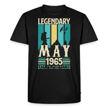 cadeau Anniversaire Mai 1965, Vintage mai 1965. - T-shirt Premium bio Homme - noir - Devant - Nico (187cm)