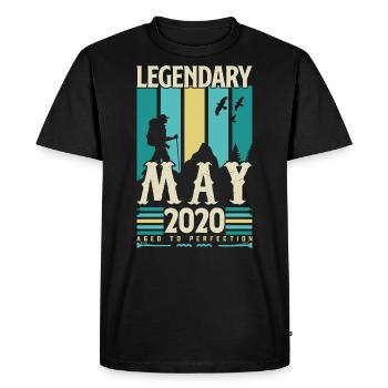 May 2020 Anniversary Gift, Vintage May 2020. - Men's Premium Organic T-Shirt - black - Front - Nico (187cm)