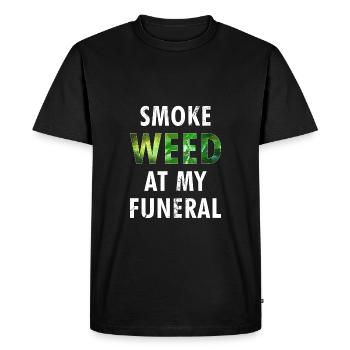 Cannabis hemp leaf marijuana reggae hemp gift - Men's Premium Organic T-Shirt - black - Front - Nico (187cm)