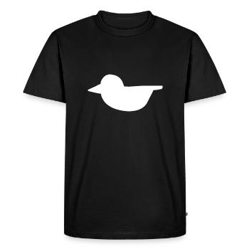 Duck Shape Bird Flying Animal Symbol - Men's Premium Organic T-Shirt - black - Front - Nico (187cm)